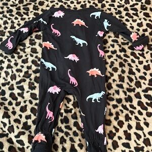 Kyte BABY Dinosaur Print Kids One Piece - Black and Multicolor